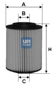UFI 2502700 Yağ Filtresi Yedek Parça