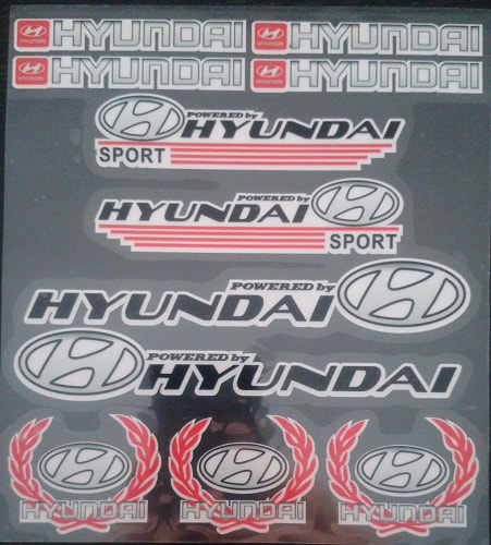 BoostZone 4363 Hyundai Sticker Set Yedek Parça