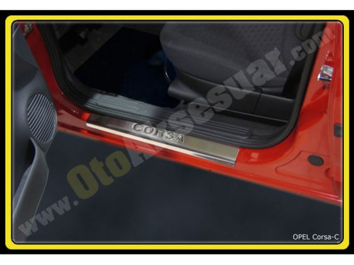 Aksesuar 5203093 Opel Corsa C Kapı Eşiği 2 Parça Paslanmaz Çelik Yedek Parça